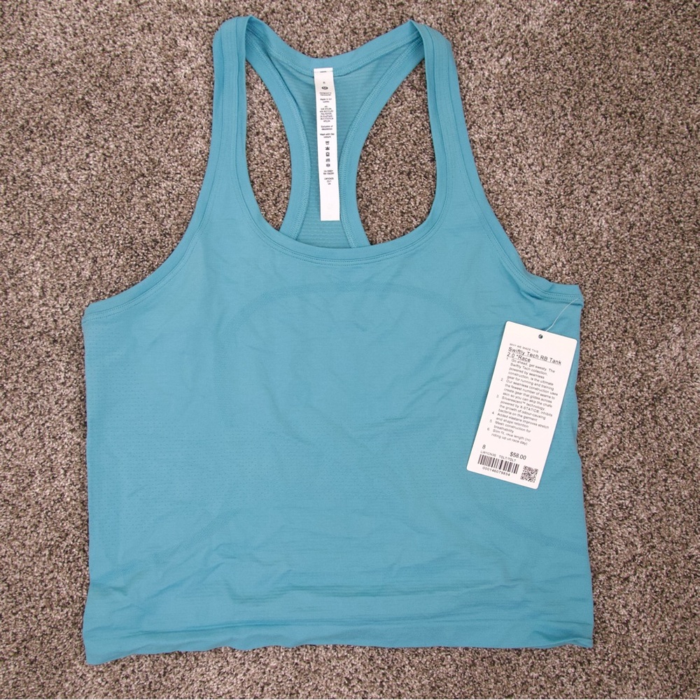 Lululemon Swiftly Tech RB Tank 2.0 Race Length Size 8